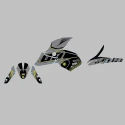 Kit vinilo Deco Up Maximize Yamaha MT09 2013-2016 Gris - Amarillo - vista 2 Kit vinilo Deco Up Maximize Yamaha MT09 2013-2016 Gris - Amarillo - vista 2