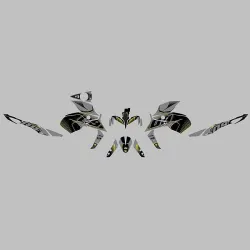 Kit vinilo Deco Up Maximize Yamaha MT09 2017-2020 Gris - Amarillo - vista 2
