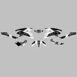 Kit vinilo Deco Up Maximize Yamaha MT 125 2014-2019 Negro - Blanco - vista 1