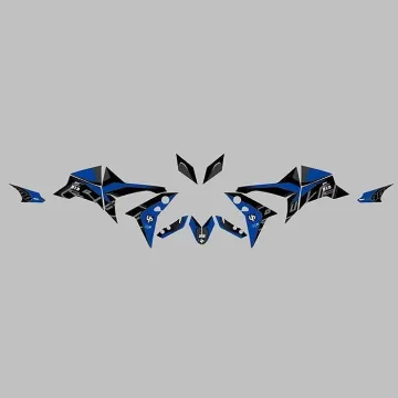 Kit vinilo Deco Up Maximize Yamaha Tracer 900 2015 en adelante Negro - Azul - vista 2
