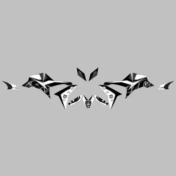 Kit vinilo Deco Up Maximize Yamaha Tracer 900 2015 en adelante Negro - Blanco - vista 2