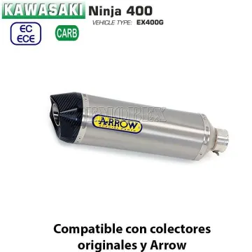 Escape Kawasaki Ninja 400 2018-2021 Arrow Racetech Aluminio copa Carbono - vista 1