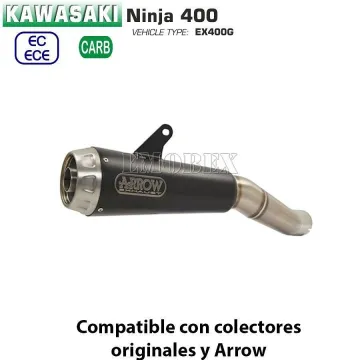 Escape Kawasaki Ninja 400 2018-2021 Arrow ProRace Nichrom Dark copa Inox - vista 1