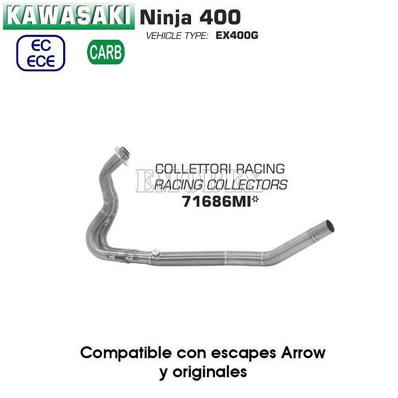 Colectores Arrow Kawasaki Ninja 400 2018 - vista 1
