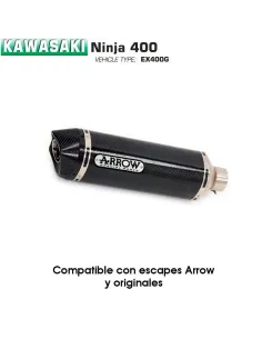 Escape Kawasaki Ninja 400 2018-2021 Arrow Racetech Carbono copa Carbono - vista 1