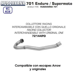 Colectores Arrow Husqvarna 701 2017-2020 - vista 1