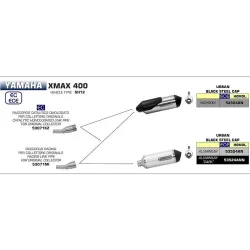 Escape Yamaha Xmax 400 2017-2020 Arrow Urban Aluminio Dark - vista 3