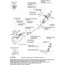 Escape Leovince Yamaha DT 50 X-R 2007-2011 Hand Made X-Fight homologado 3260 - vista 3