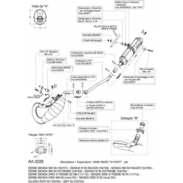 Escape Leovince Yamaha DT 50 2003-2006 Hand Made X-Fight homologado 3260 - vista 3