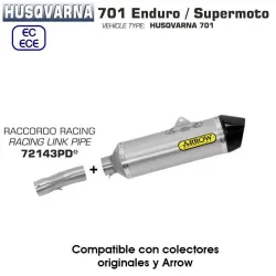 Escape Husqvarna 701 2017-2020 Arrow Racetech Aluminio - vista 1 Escape Husqvarna 701 2017-2020 Arrow Racetech Aluminio - vista 1