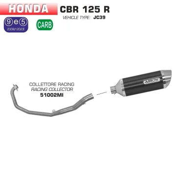 Escape completo Arrow Honda CBR 125 R 2004-2010 Street Thunder Dark Aluminio 51501AON - vista 1