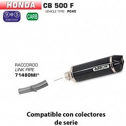 Escape Arrow Honda CB 500 - CBR 500 F 2013-2015 Racetech Carbono copa Carbono - vista 3
