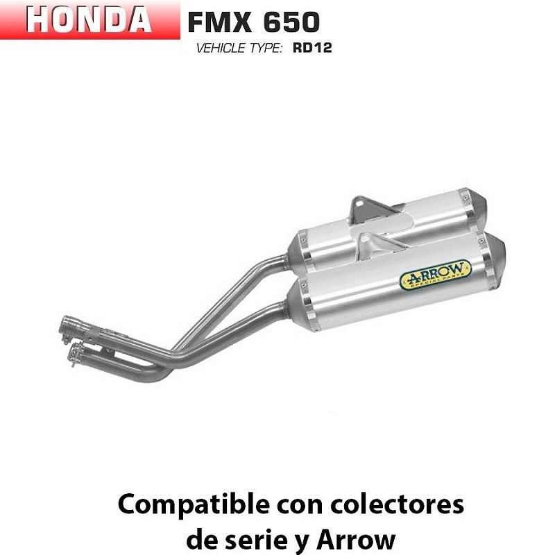 Escapes Arrow Honda FMX 650 2005-2008 Street Thunder Aluminio 72607AO - vista 1