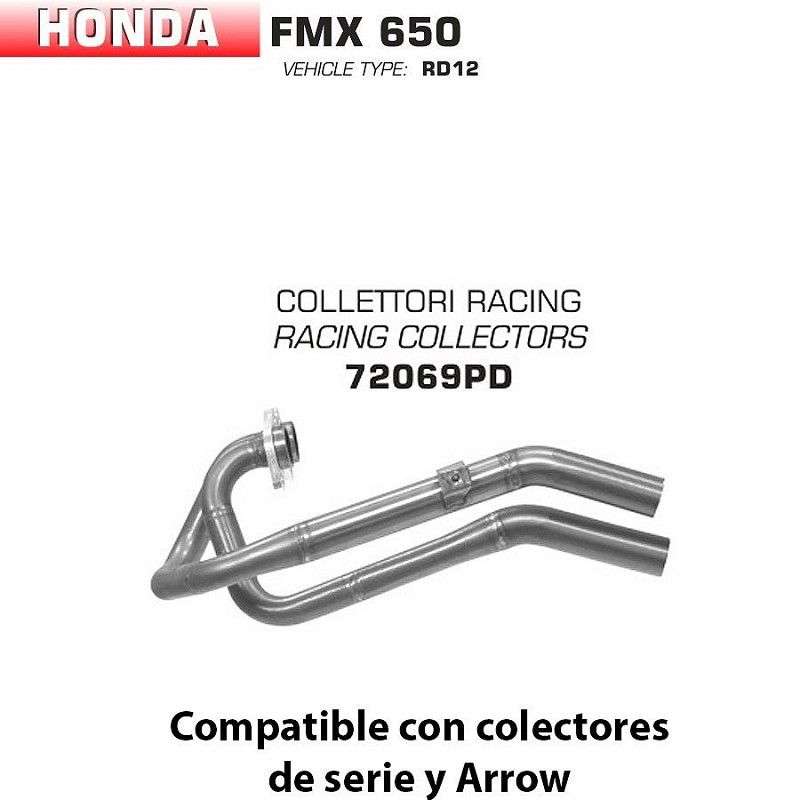 Colectores racing Arrow Honda FMX 650 2005-2008 