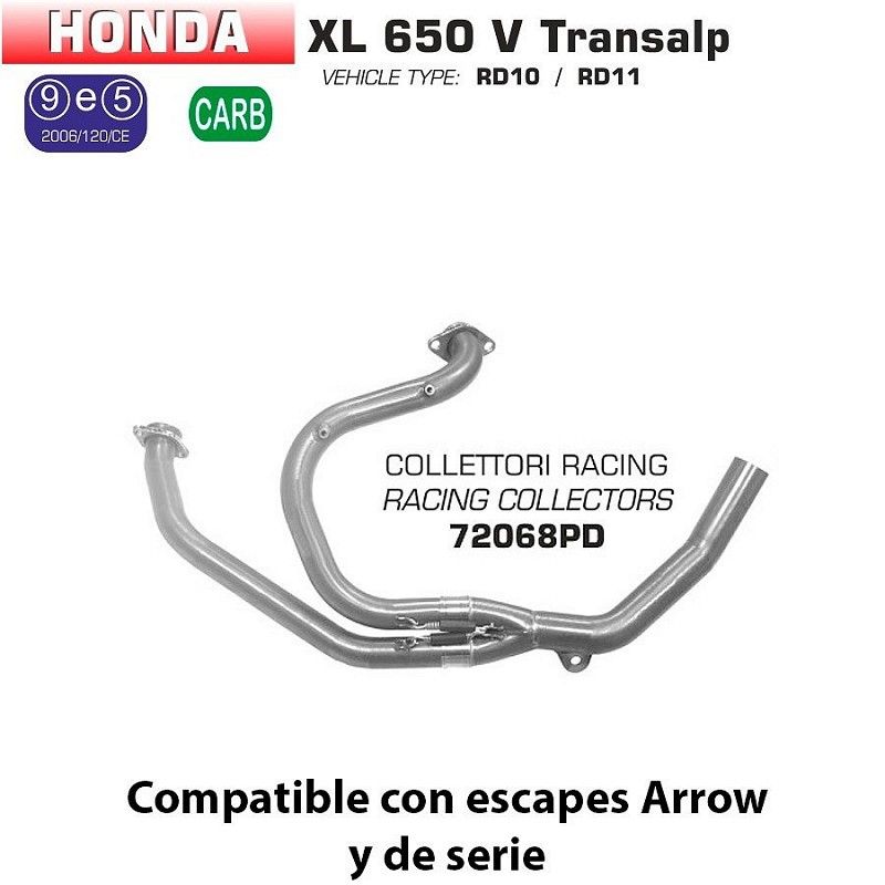 Colectores racing Arrow Honda Transalp 650 2000-2007 