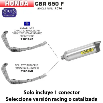 Escape Arrow Honda CBR 650 F 2014-2018 Thunder Aluminio copa Carbono - vista 1