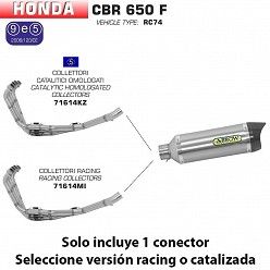 Escape Arrow Honda CBR 650 F 2014-2018 Thunder Titanio copa Carbono - vista 3