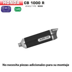 Escape Arrow Honda CB 1000 R 2008-2016 Racetech Dark Aluminio copa Carbono 71732AKN - vista 1 Escape Arrow Honda CB 1000 R 2008-2016 Racetech Dark Aluminio copa Carbono 71732AKN - vista 1