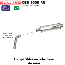 Escape Arrow Honda CBR 1000 RR 2004-2007 Maxi Racetech Aluminio - vista 1