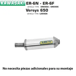 Escape Arrow Kawasaki Versys 650 2007-2014 Maxi Racetech Aluminio - vista 1