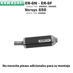 Escape Arrow Kawasaki Versys 650 2007-2014 Maxi Racetech Dark Aluminio - vista 1