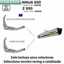 Escape completo Kawasaki Z650 2017-2020 Arrow X-Kone Nichrom copa Carbono - vista 2