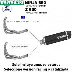 Escape completo Kawasaki Ninja 650 Arrow Racetech Aluminio Dark copa Carbono - vista 2