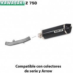 Escape Arrow Kawasaki Z750 2007-2014 Racetech Carbono copa Carbono - vista 1