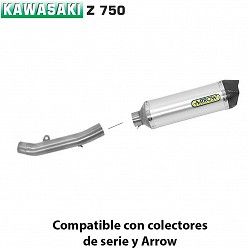 Escape Arrow Kawasaki Z750 2007-2014 Racetech Aluminio copa Carbono - vista 1
