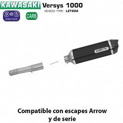 Escape Arrow Kawasaki Versys 1000 2012-2016 Racetech Dark Aluminio copa Carbono - vista 65497