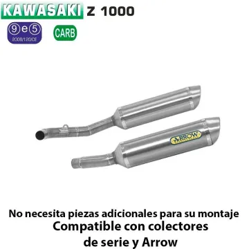 Escapes Arrow Kawasaki Z1000 2010-2016 Thunder Titanio - vista 1