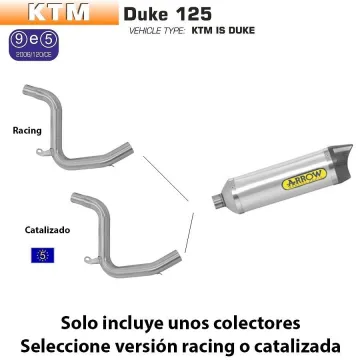 Escape Arrow KTM Duke 125 2011-2016 Street Thunder Aluminio copa Carbono - vista 2
