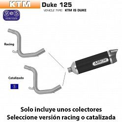 Escape Arrow KTM Duke 125 2011-2016 Street Thunder Dark Aluminio copa Carbono - vista 2