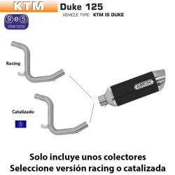Escape Arrow KTM Duke 125 2011-2016 Street Thunder Dark Aluminio - vista 1 Escape Arrow KTM Duke 125 2011-2016 Street Thunder Dark Aluminio - vista 1