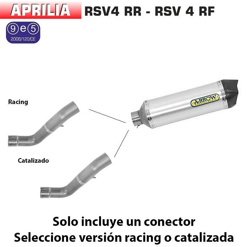 Escape Arrow Aprilia RSV4 RR-RF 2015-2016 Racetech Aluminio copa Carbono - vista 1