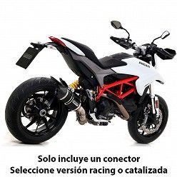 Escape Arrow Ducati Hyperstrada 2013-2018 Racetech Dark Aluminio copa Carbono - vista 2
