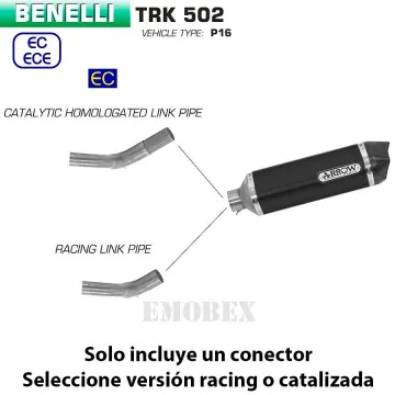 Escape Benelli TRK 502 2017-2018 Arrow RaceTech Aluminio Dark copa Carbono - vista 3