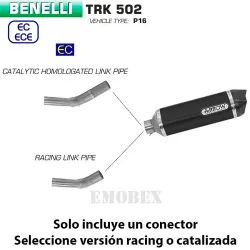 Escape Benelli TRK 502 2017-2018 Arrow RaceTech Aluminio Dark copa Carbono - vista 3 Escape Benelli TRK 502 2017-2018 Arrow RaceTech Aluminio Dark copa Carbono - vista 3