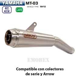Escape Yamaha MT03 2018-2020 Arrow ProRace Nichrom - vista 1