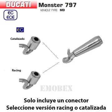 Escape Ducati Monster 797 2017-2018 Arrow ProRace Nichrom - vista 3