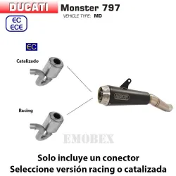 Escape Ducati Monster 797 2017-2018 Arrow ProRace Nichrom Dark - vista 1