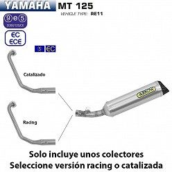 Escape completo Arrow Yamaha MT 125 2014-2019 Thunder Titanio copa Carbono - vista 3
