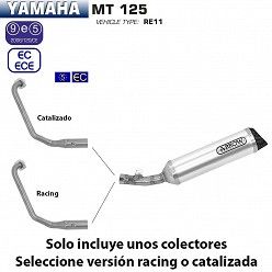 Escape completo Arrow Yamaha MT 125 2014-2019 Thunder Aluminio copa Carbono - vista 1