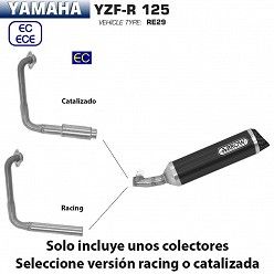 Escape completo Yamaha YZF-R 125 2017-2018 Arrow Thunder Aluminio Dark copa Carbono - vista 2