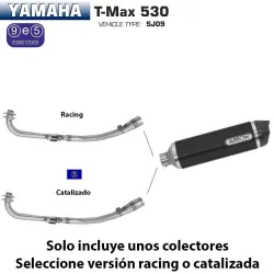 Escape completo Arrow Yamaha Tmax 530 2012-2016 Racetech Dark Aluminio copa Carbono - vista 1 Escape completo Arrow Yamaha Tmax 530 2012-2016 Racetech Dark Aluminio copa Carbono - vista 1