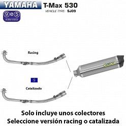 Escape completo Arrow Yamaha Tmax 530 2012-2016 Racetech Titanio copa Carbono - vista 3