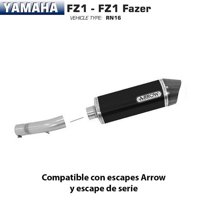 Escape Arrow Yamaha FZ1 2006-2016 Racetech Dark Aluminio copa Carbono - vista 1