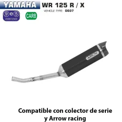 Escape Arrow Yamaha WR 125 X/R 2009-2016 Thunder Dark Aluminio copa Carbono - vista 1 Escape Arrow Yamaha WR 125 X/R 2009-2016 Thunder Dark Aluminio copa Carbono - vista 1