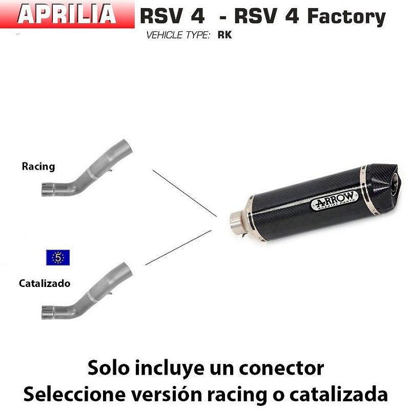 Escape Arrow Aprilia RSV4 2009-2015 Racetech Carbono - vista 1