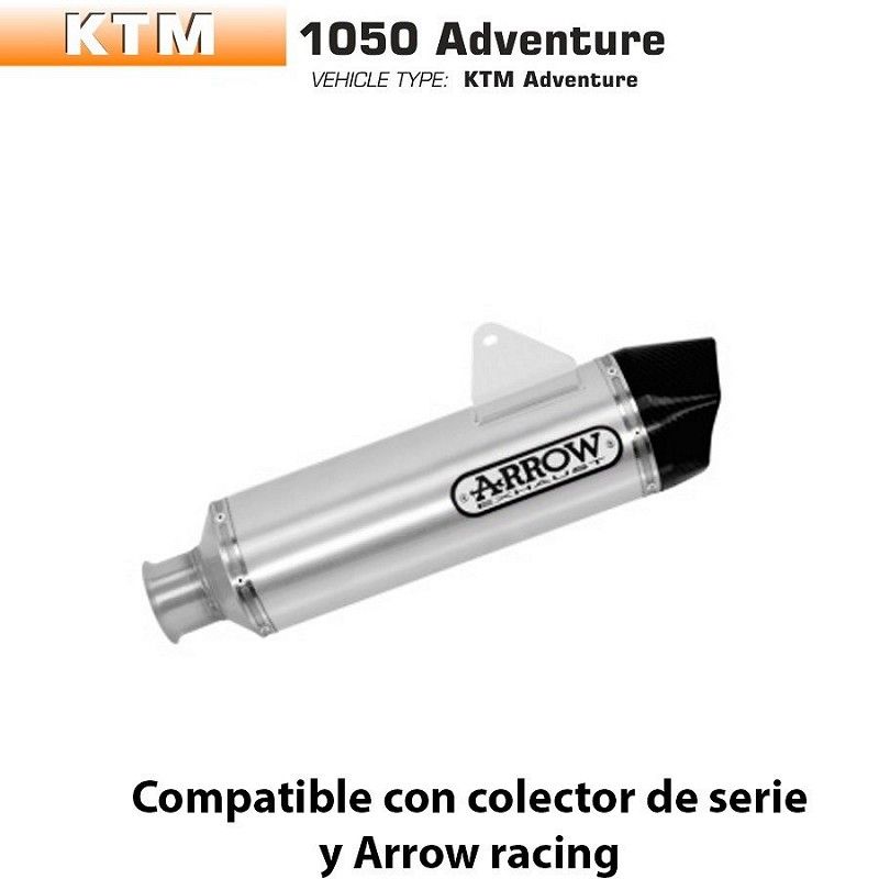 Escape Arrow KTM 1050 Adventure 2015-2016 Maxi Racetech Aluminio - vista 1